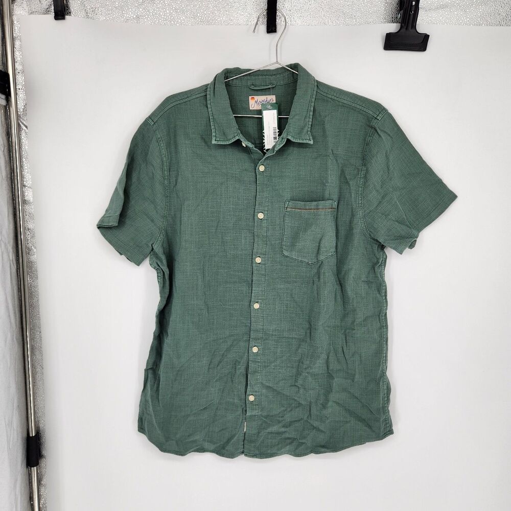 Marine Layer Men's Green Large Classic Stretch Selvage Shirt NWT $118